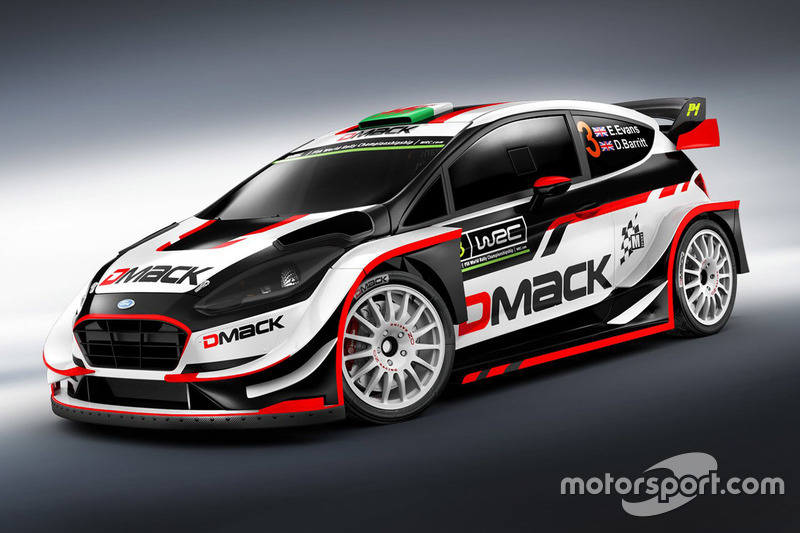 Ford Fiesta WRC Элфина Эванса в цветах DMACK World Rally Team