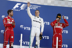 Podium: race winner Valtteri Bottas, Mercedes AMG F1, second place Sebastian Vettel, Ferrari, third place kimi Raikkonen, Ferrari