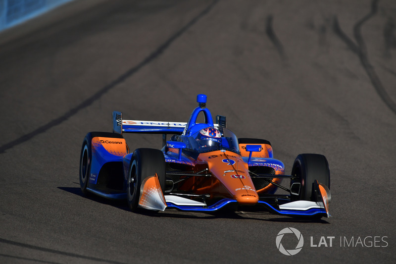 Scott Dixon, Chip Ganassi Racing Honda prueba el aeroscreen