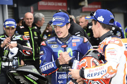 Second place Maverick Viñales, Yamaha Factory Racing, Marc Marquez, Repsol Honda Team