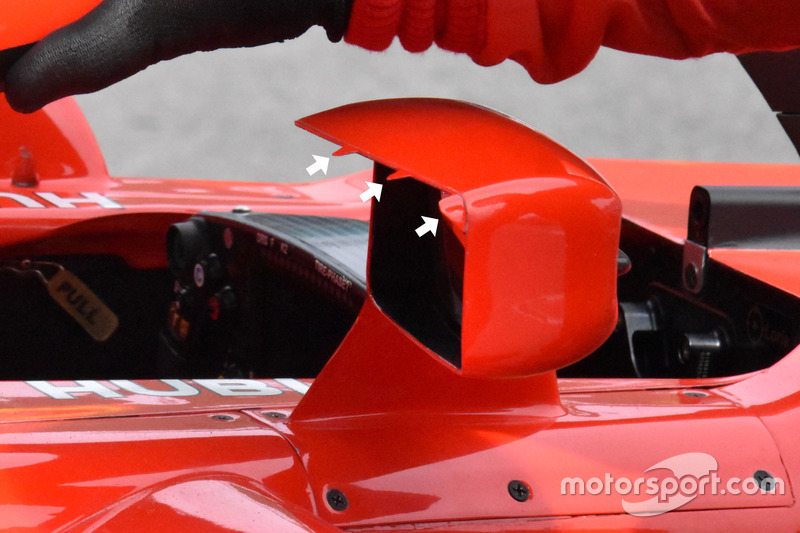 Espejos del Ferrari SF71H