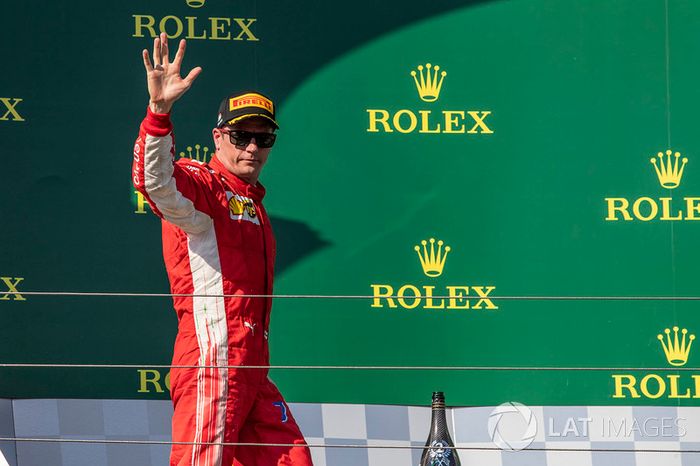 Podio: tercer lugar Kimi Raikkonen, Ferrari 
