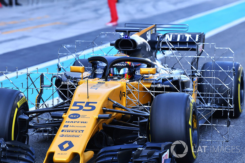 Carlos Sainz, Renault R.S.17 mit Aerodynaik-Sensoren