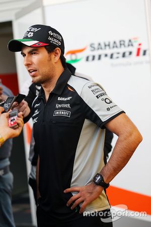 Sergio Pérez, Sahara Force India F1 con los medios