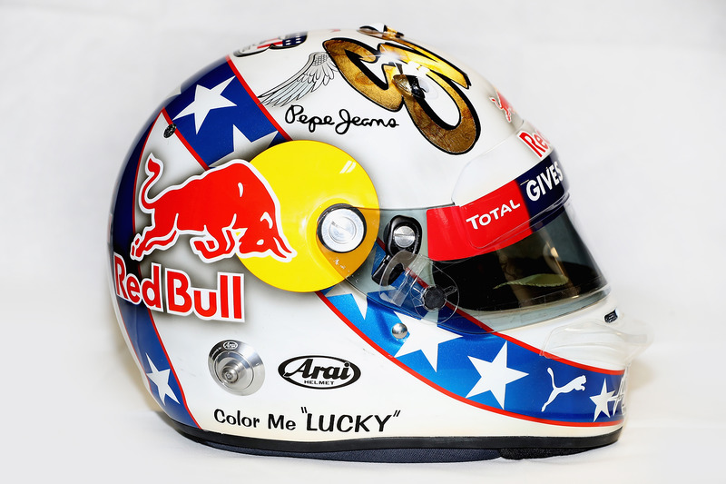 El casco edición especial inspirado en Evel Knievel que utilizará Daniel Ricciardo, Red Bull Racing