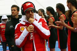 Sebastian Vettel, Ferrari on the drivers parade