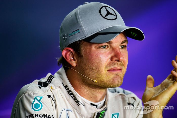 Nico Rosberg, de Mercedes AMG F1 en la Conferencia de prensa FIA