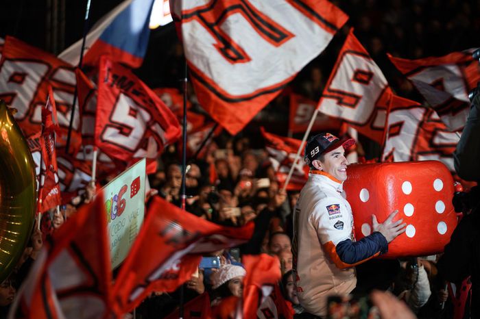 Celebración Marc Márquez en Cervera