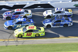 A.J. Allmendinger, JTG Daugherty Racing Chevrolet Camaro, Kyle Larson, Chip Ganassi Racing Chevrolet Camaro, Ryan Blaney, Team Penske Ford Fusion, Alex Bowman, Hendrick Motorsports Chevrolet Camaro, Ty Dillon, Germain Racing Chevrolet Camaro