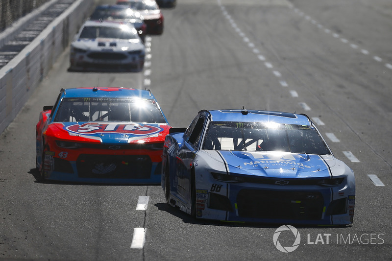 Alex Bowman, Hendrick Motorsports, Chevrolet Camaro Nationwide and Darrell Wallace Jr., Richard Petty Motorsports, Chevrolet Camaro STP
