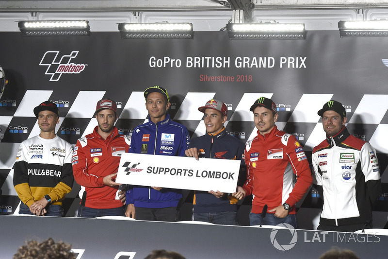 Alvaro Bautista, Angel Nieto Team, Andrea Dovizioso, Ducati Team, Valentino Rossi, Yamaha Factory Racing, Marc Marquez, Repsol Honda Team, Jorge Lorenzo, Ducati Team, Cal Crutchlow, Team LCR Honda