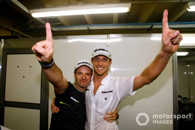 Rubens Barrichello et Jenson Button chez Brawn
