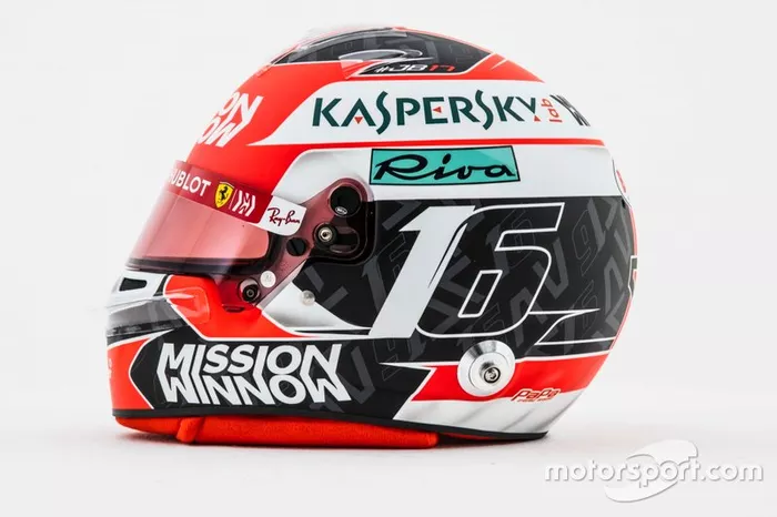 Casco di Charles Leclerc, Ferrari