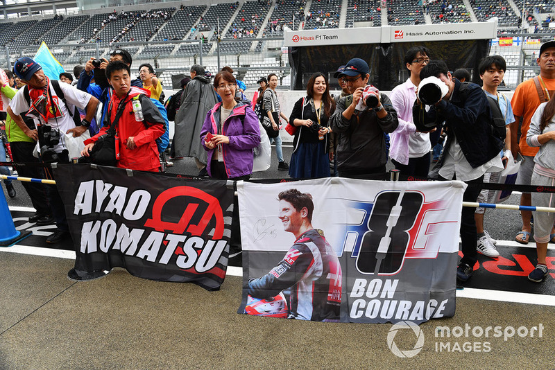 Des fans de Romain Grosjean