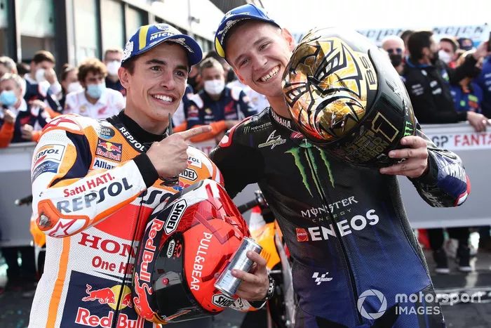 Marc Márquez, Equipo Repsol Honda, Campeón del Mundo Fabio Quartararo, Yamaha Factory Racing