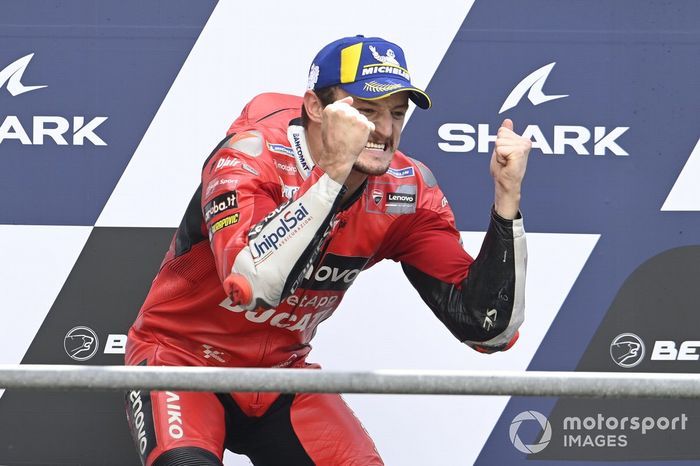 Podio: ganador de la carrera Jack Miller, Ducati