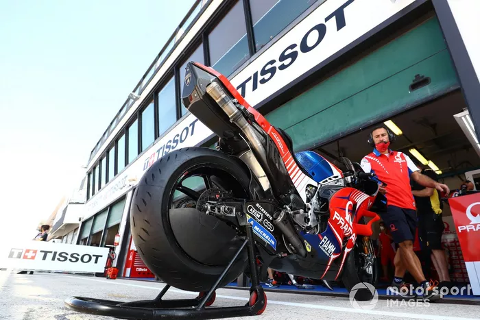 La moto de Francesco Bagnaia, Pramac Racing Ducati 