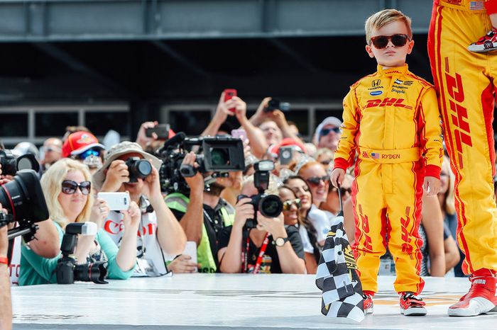 Ryan Hunter-Reay, Andretti Autosport Honda y su hijo Ryden