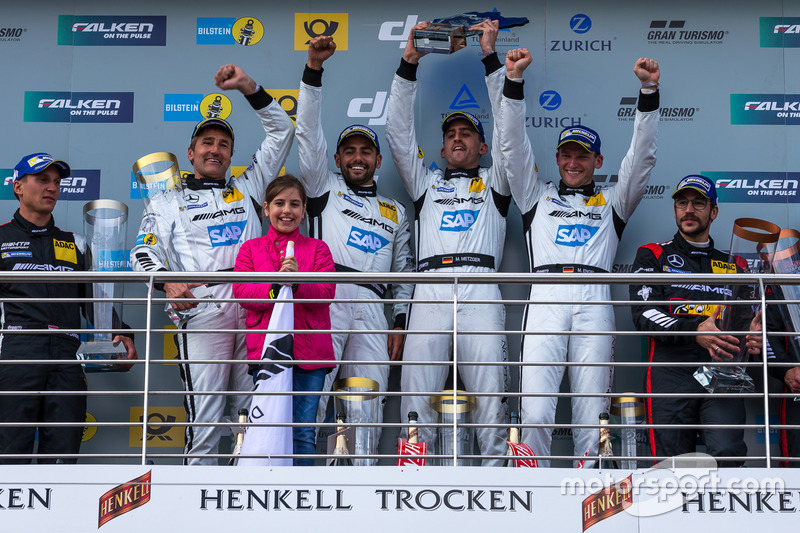 Podium: 1. #4 AMG-Team Black Falcon, Mercedes-AMG GT3: Bernd Schneider, Maro Engel, Adam Christodoulou, Manuel Metzger; 2. #29 AMG-Team HTP Motorsport, Mercedes-AMG GT3: Christian Vietoris, Marco Seefried, Christian Hohenadel, Renger Van der Zande; 3. place #88 Haribo Racing Team-AMG, Mercedes-AMG GT3: Uwe Alzen, Lance David Arnold; Maximilian Götz, Jan Seyffarth