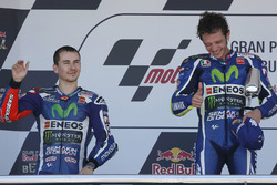 Podium: winner Valentino Rossi, Yamaha Factory Racing, second place Jorge Lorenzo, Yamaha Factory Ra