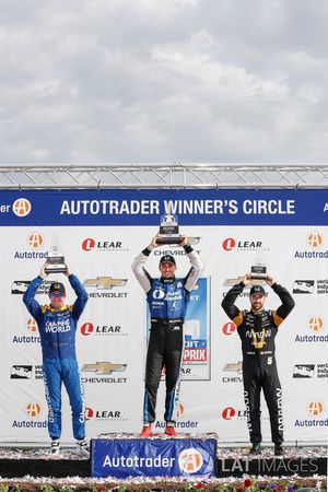 Podium: 1. Graham Rahal, Rahal Letterman Lanigan Racing, Honda; 2. Scott Dixon, Chip Ganassi Racing,