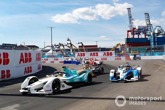 Oliver Turvey, NIO Formula E, NIO Sport 004 Antonio Felix da Costa, BMW I Andretti Motorsports, BMW iFE.18, Andre Lotterer, DS TECHEETAH, DS E-Tense FE19 