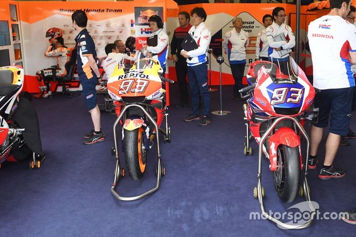 Les deux motos testées par Marc Márquez