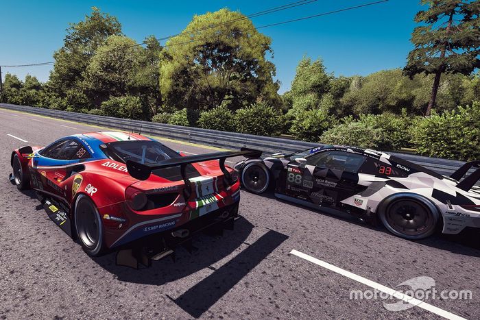 #51 Ferrari - AF Corse Ferrari 488 GTE: Nicklas Nielsen, Federico Leo, Kasper Stoltze, Amos Laurito, #88 Dempsey-Proton Racing Porsche 911 RSR: Riccardo Pera, Loek Hartog, Michael Francesconi, Kevin Van Dooren