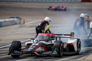 David Malukas, Dale Coyne Racing con HMD Honda, parada en boxes