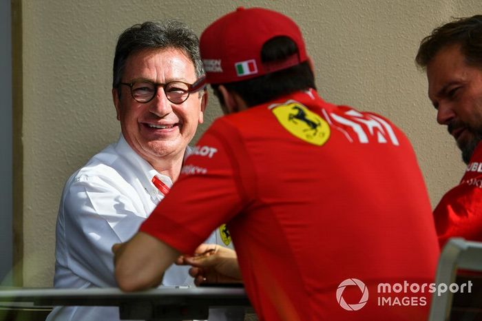 Louis C. Camilleri, CEO, Ferrari, with Charles Leclerc, Ferrari