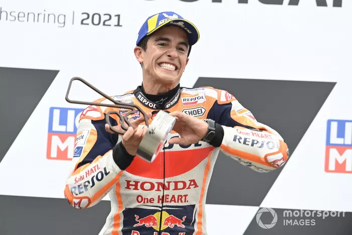 Podio: ganador de la carrera Marc Márquez, Repsol Honda Team