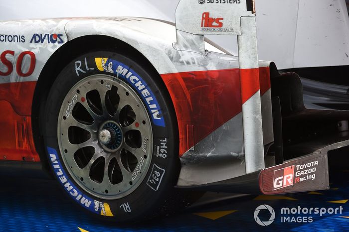 Detalle del #8 Toyota Gazoo Racing Toyota TS050: Sebastien Buemi, Kazuki Nakajima, Brendon Hartley