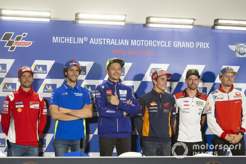 Alvaro Bautista, Ducati Team, Alex Rins, Team Suzuki MotoGP, Valentino Rossi, Yamaha Factory Racing, Marc Marquez, Repsol Honda Team, Cal Crutchlow, Team LCR Honda, Jack Miller, Pramac Racing