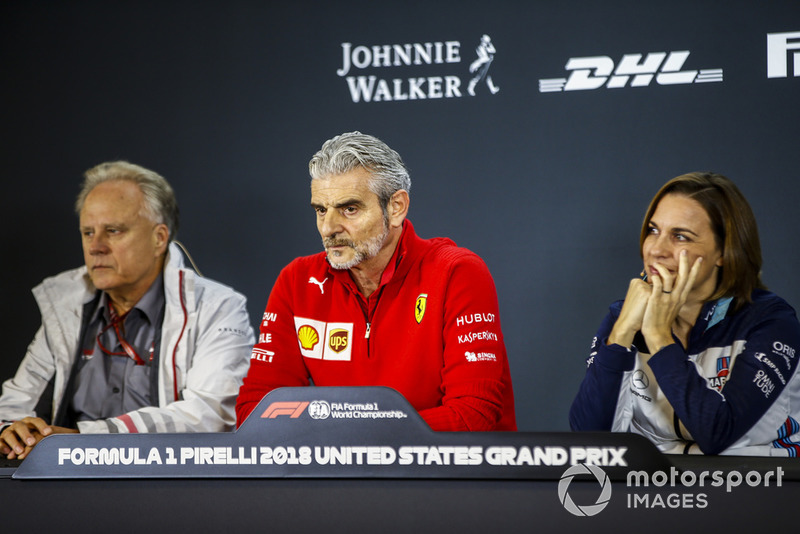 Засновник і власник Haas F1 Team Джин Хаас, керівник Ferrari Мауріціо Аррівабене, заступник керівника Williams Клер Вільямс