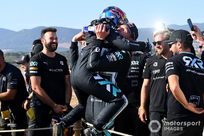 Mikaela Ahlin-Kottulinsky, Johan Kristoffersson, Rosberg X Racing celebran