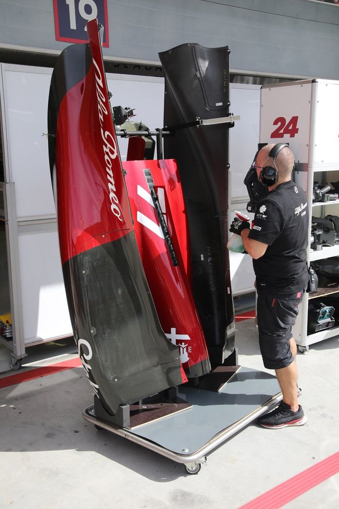 Detalle del chasis del Alfa Romeo C43