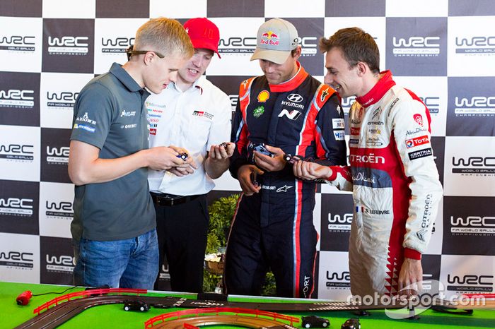 Ott Tänak, M-Sport, Jari-Matti Latvala, Toyota Racing, Andreas Mikkelsen, Hyundai Motorsport, Stéphane Lefebvre, Citroën World Rally Team