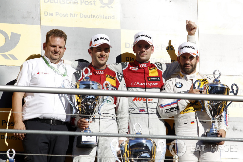 Podium: Sieger Jamie Green, Audi Sport Team Rosberg, Audi RS 5 DTM, 2. Mike Rockenfeller, Audi Sport