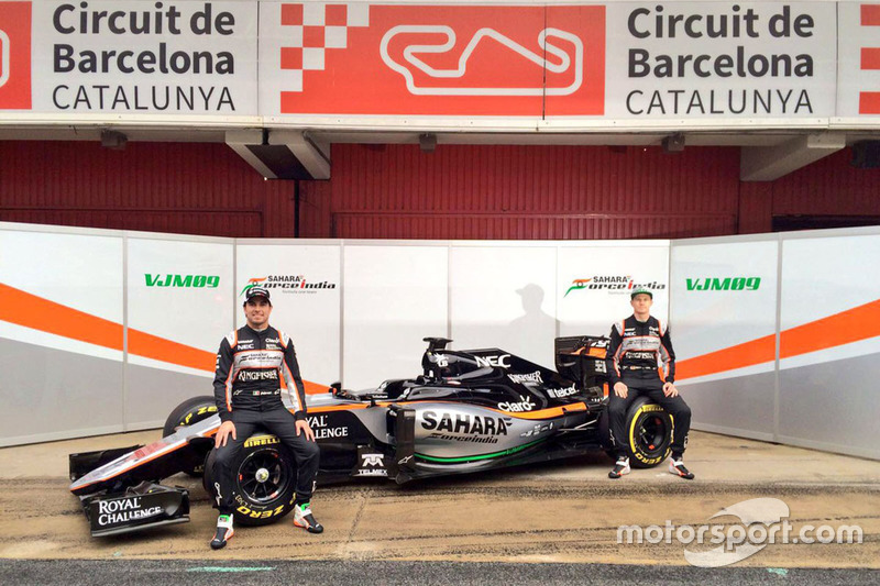 Sergio Perez, Sahara Force India F1 and Nico Hulkenberg, Sahara Force India F1 unveil the Sahara For