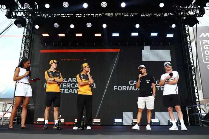 Valtteri Bottas, Cadillac, Oscar Piastri, McLaren, Lando Norris, McLaren, Sergio Perez, Cadillac