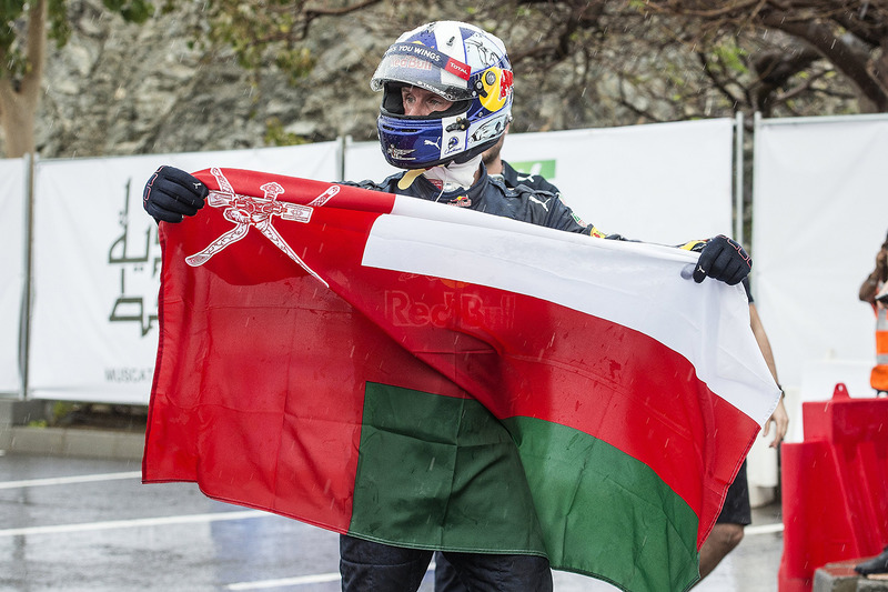 David Coulthard, Red Bull Racing during a show run in Oman