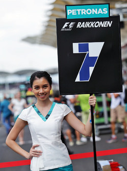Grid girl for Kimi Raikkonen, Ferrari