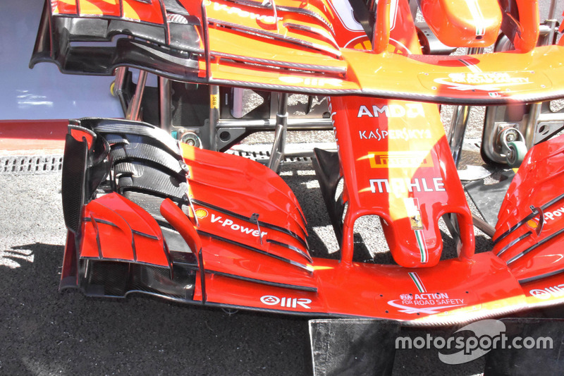 Detail sayap depan Ferrari SF71H