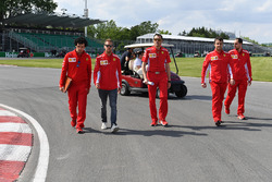 Sebastian Vettel, Ferrari walks the track