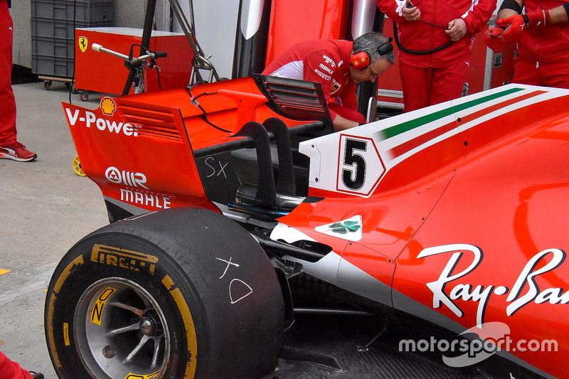 Ferrari SF71H rear wing detail