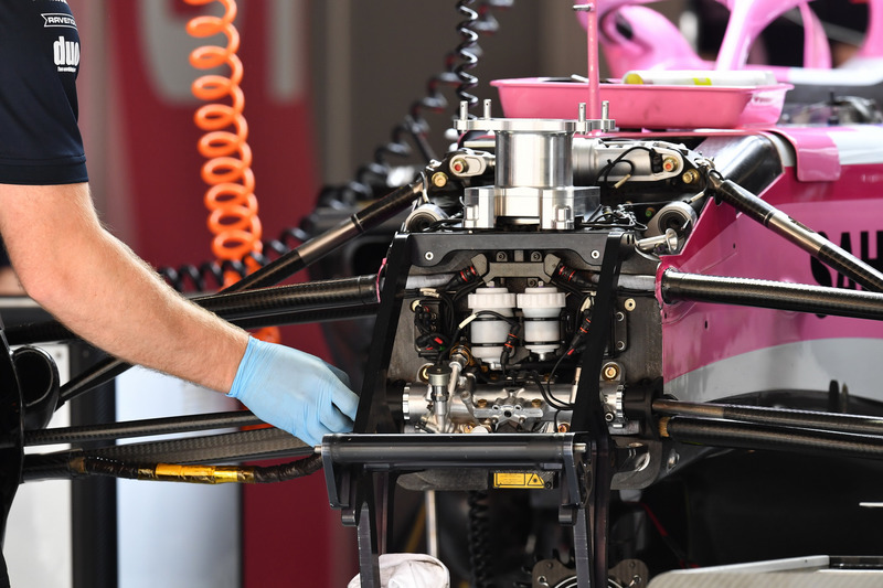 Force India VJM11 chassis and front suspension detail