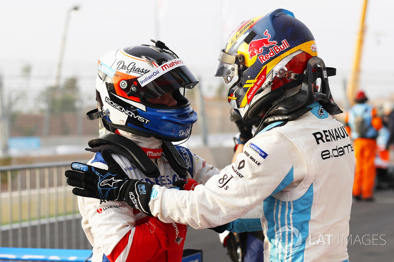 Race winner Felix Rosenqvist, Mahindra Racing, second place Sébastien Buemi, Renault e.Dams