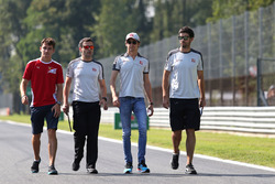 Charles Leclerc, test driver, Haas F1 Team and Esteban Gutierrez, Haas F1 Team