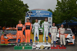 Podio: Umberto Scandola, Guido Dâamore (Skoda Fabia R5 #3, Scuderia Car Racing Ssd), Simone Camped
