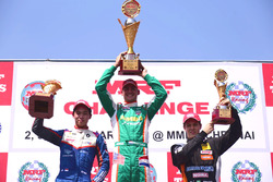 Podium race 1: winner Rinus Van Kalmthout, second place Presley Martono, third place Felipe Drugovich